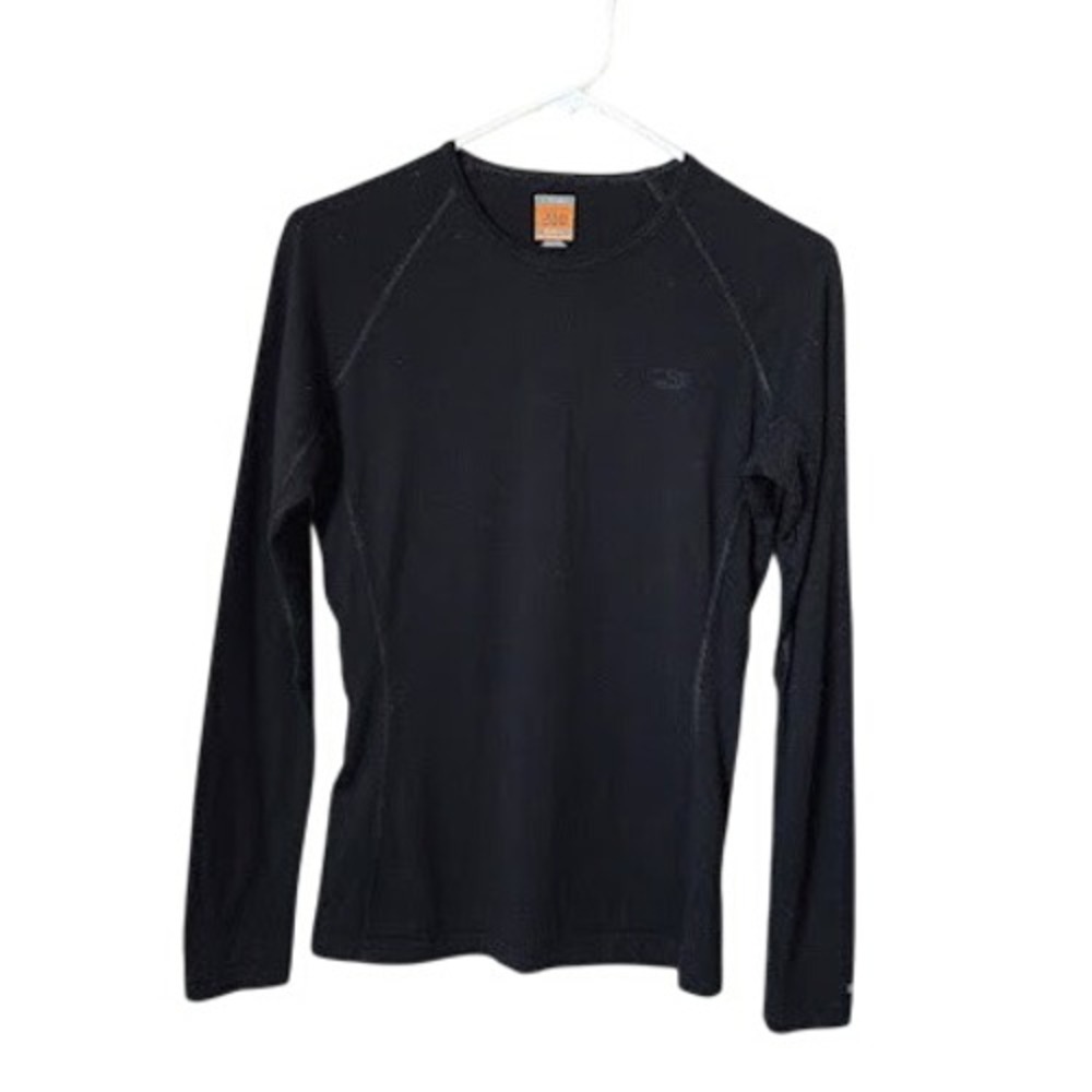 ICEBREAKER Bodyfit 200 Merino Wool Crew Neck Base Layer Top gorpcore M Black